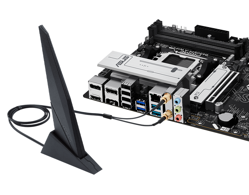 PRIME B650EM-A WIFI 主板具有板载 WIFI 6.0 功能。