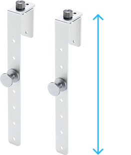 Partition hook kit, can do 150mm heigh adjustment