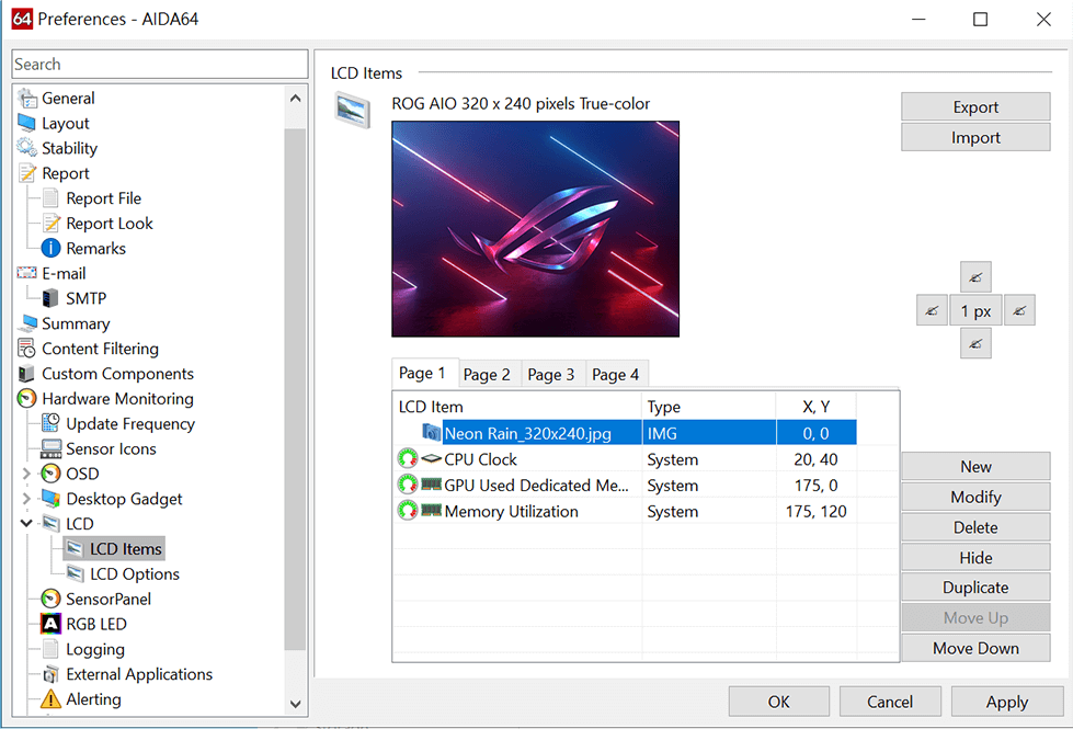 Hardware Monitor Display