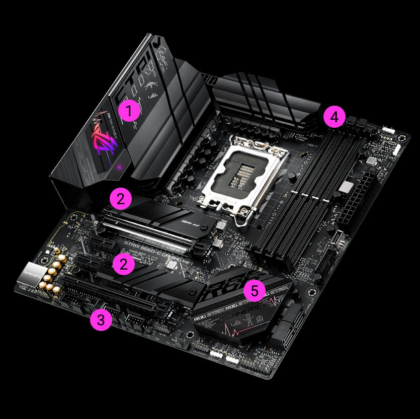 ROG Strix B660-G Gaming WiFi Cooling specs