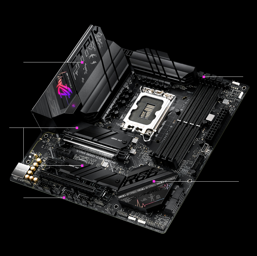 ROG Strix B660-G Gaming WiFi Cooling specs