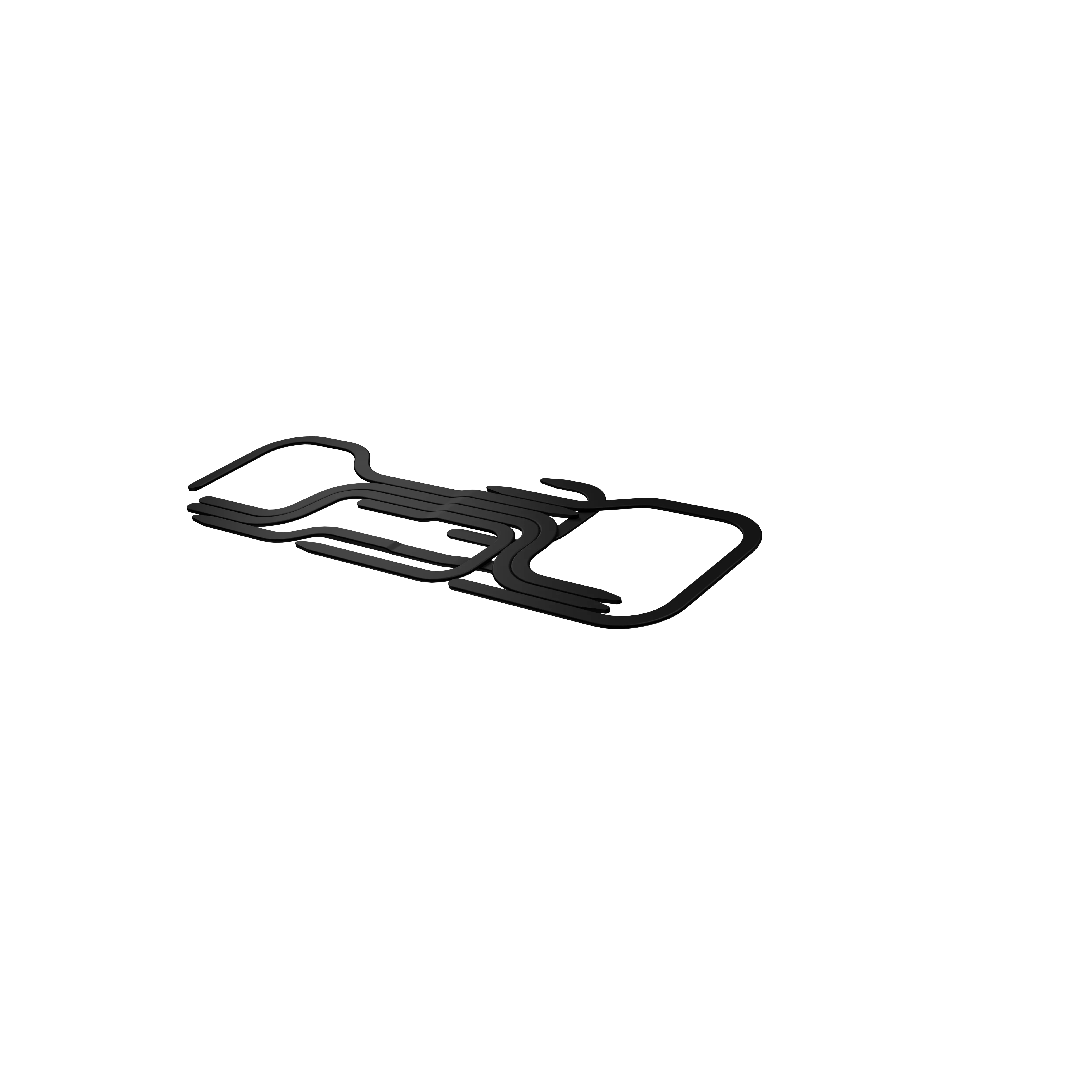 Close up 3D rendering of the seven heatpipe system.