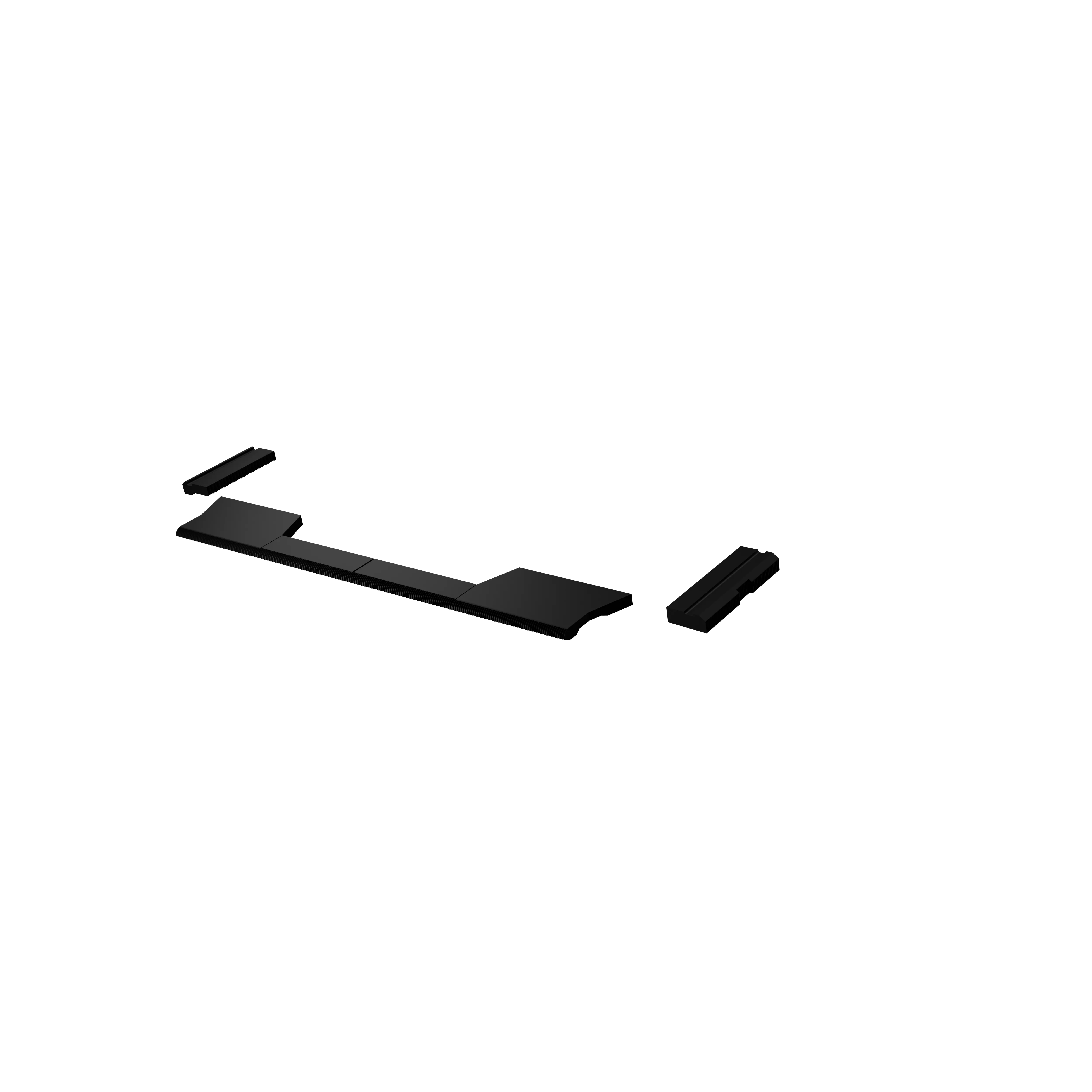 Close up 3D rendering of the full-width heatsink.