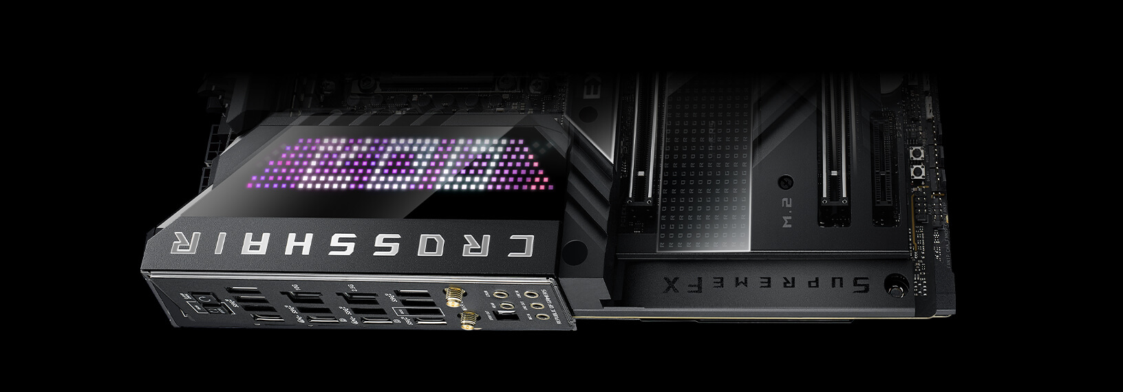 The ROG CROSSHAIR X670E EXTREME motherboard features SupremeFX audio.