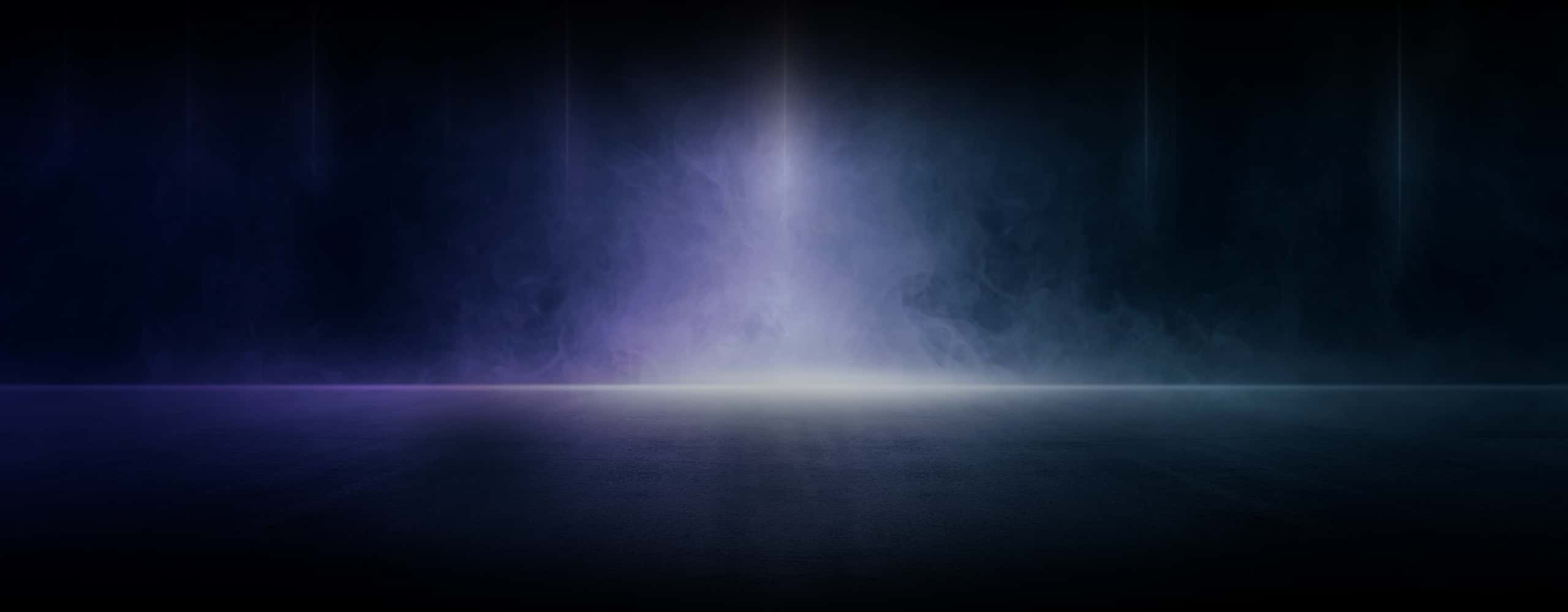 The blue and purple foggy background