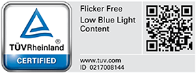 MB16AWP is TÜVRheinland certified to protect users from potentially harmful blue light.