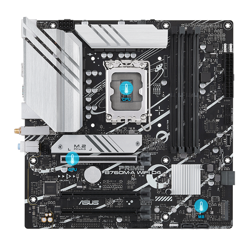 Prime motherboard with multiple temperature sources image