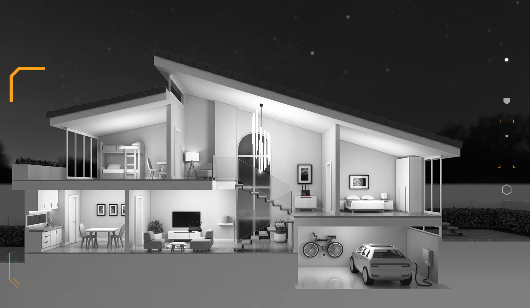 Mesh WiFi system for whole home coverage