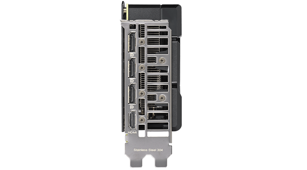 Head-on view of I/O port bracket