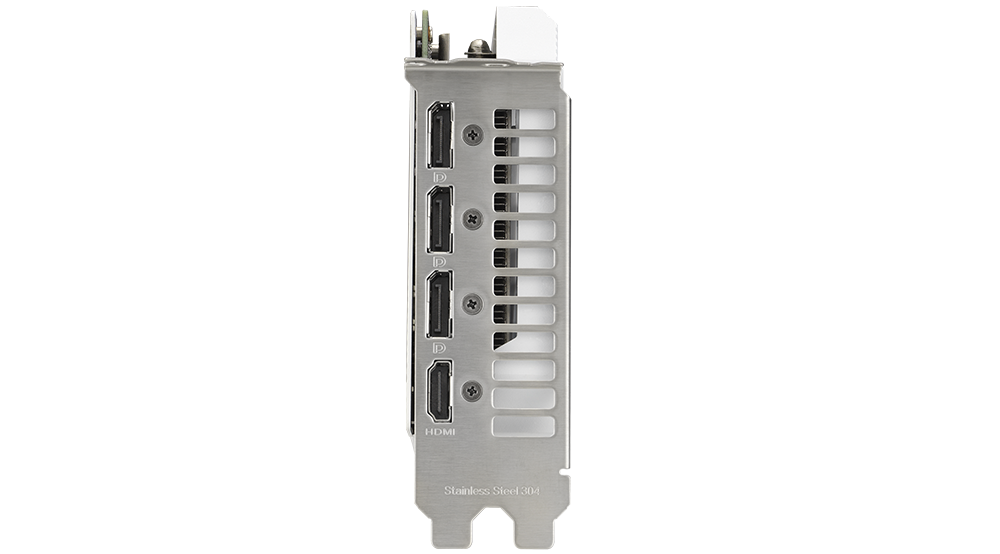 Head-on view of I/O port bracket