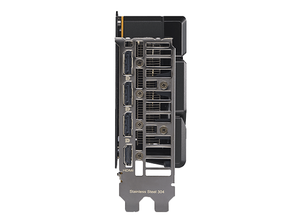Head-on view of I/O port bracket