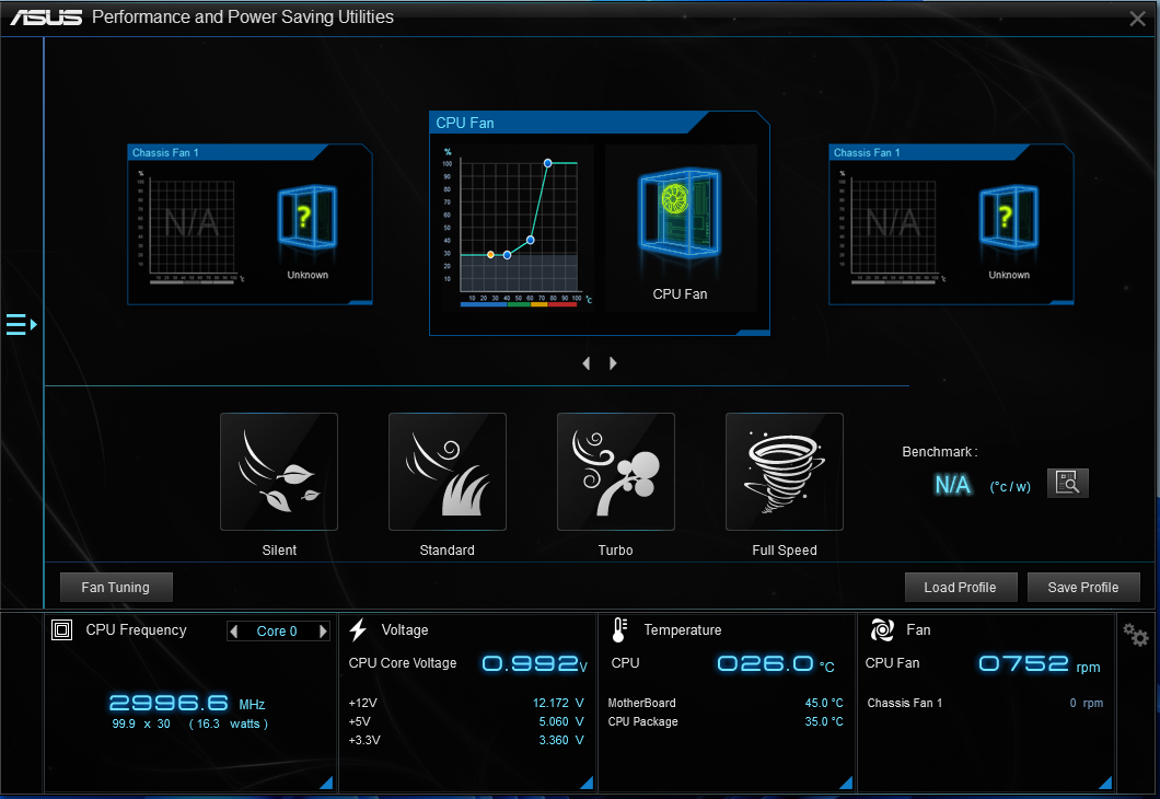 UI of FAN Xpert for cooling controls