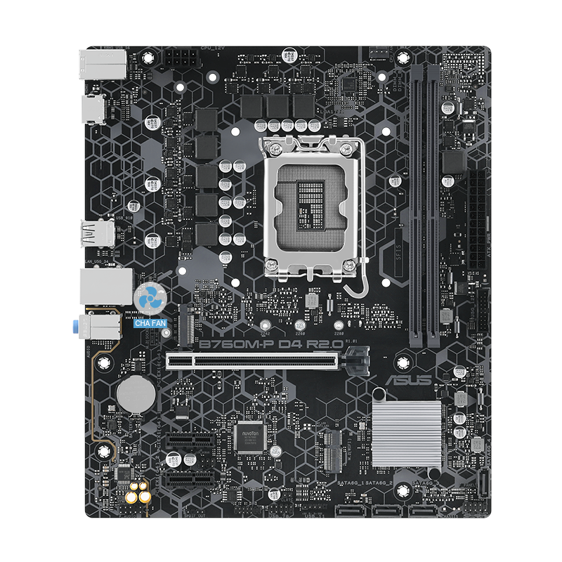 B760M-P D4 R2.0 with 4-Pin PWM/DC Fan image