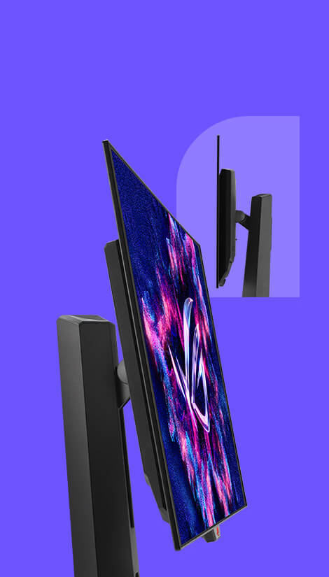 ROG OLED 显示器的侧面图