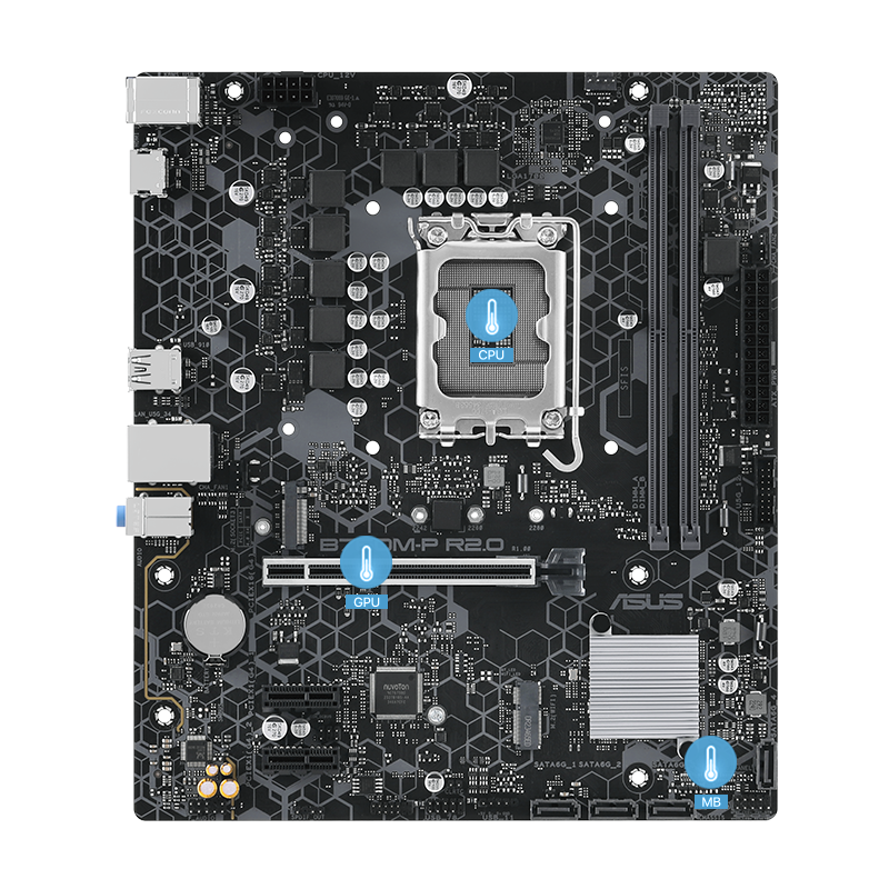 B760M-P R2.0 with multiple temperature sources image