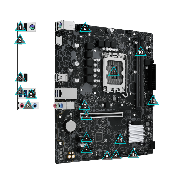 All specs of the B760M-P R2.0 motherboard