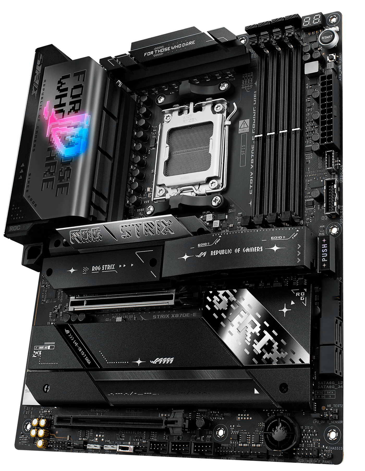 The ROG Strix X870E-E is ready to launch into lightspeed.