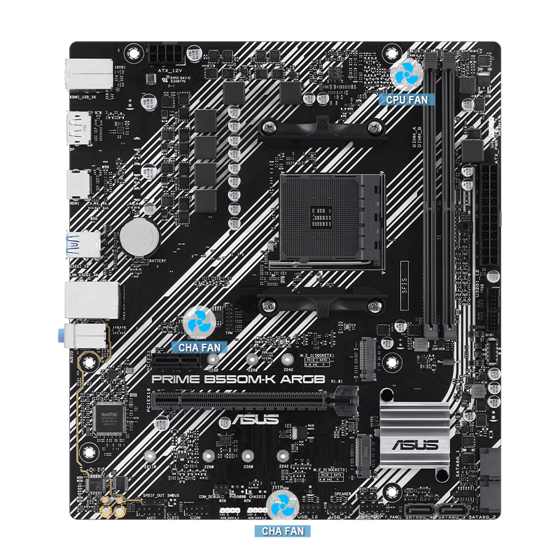 Prime motherboard with 4-Pin PWM/DC Fan image