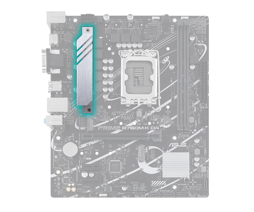 Prime motherboard with VRM heatsink image