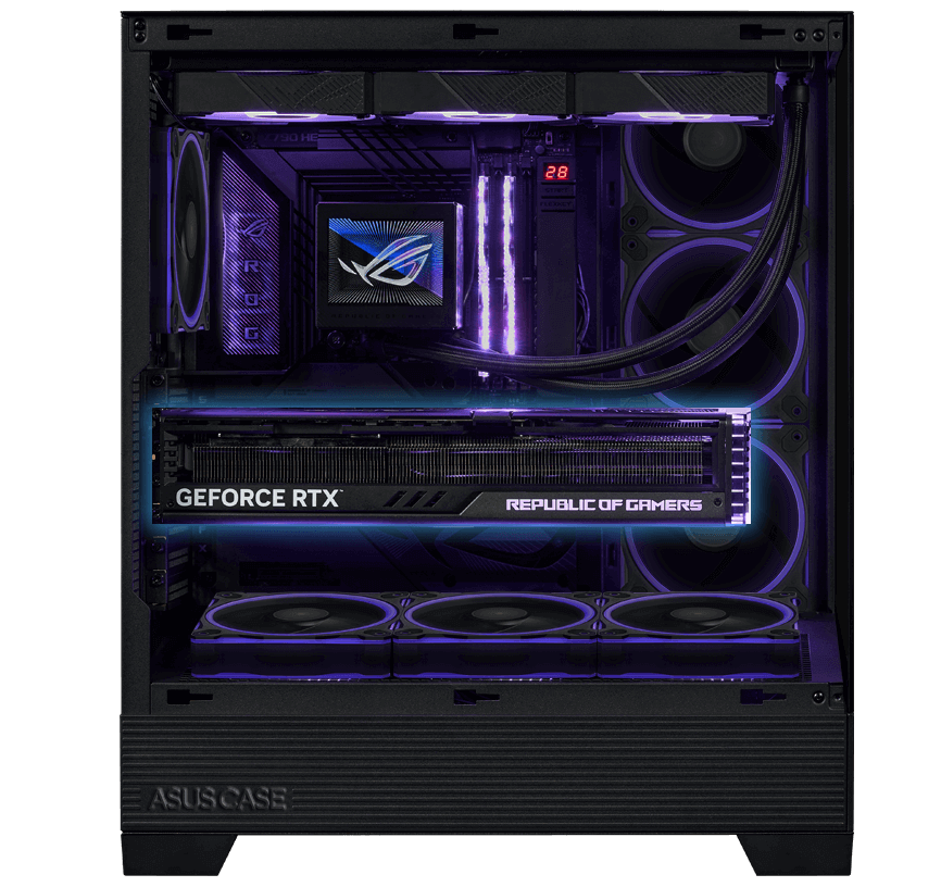 ROG Strix RTX 40 系列顯卡的特寫