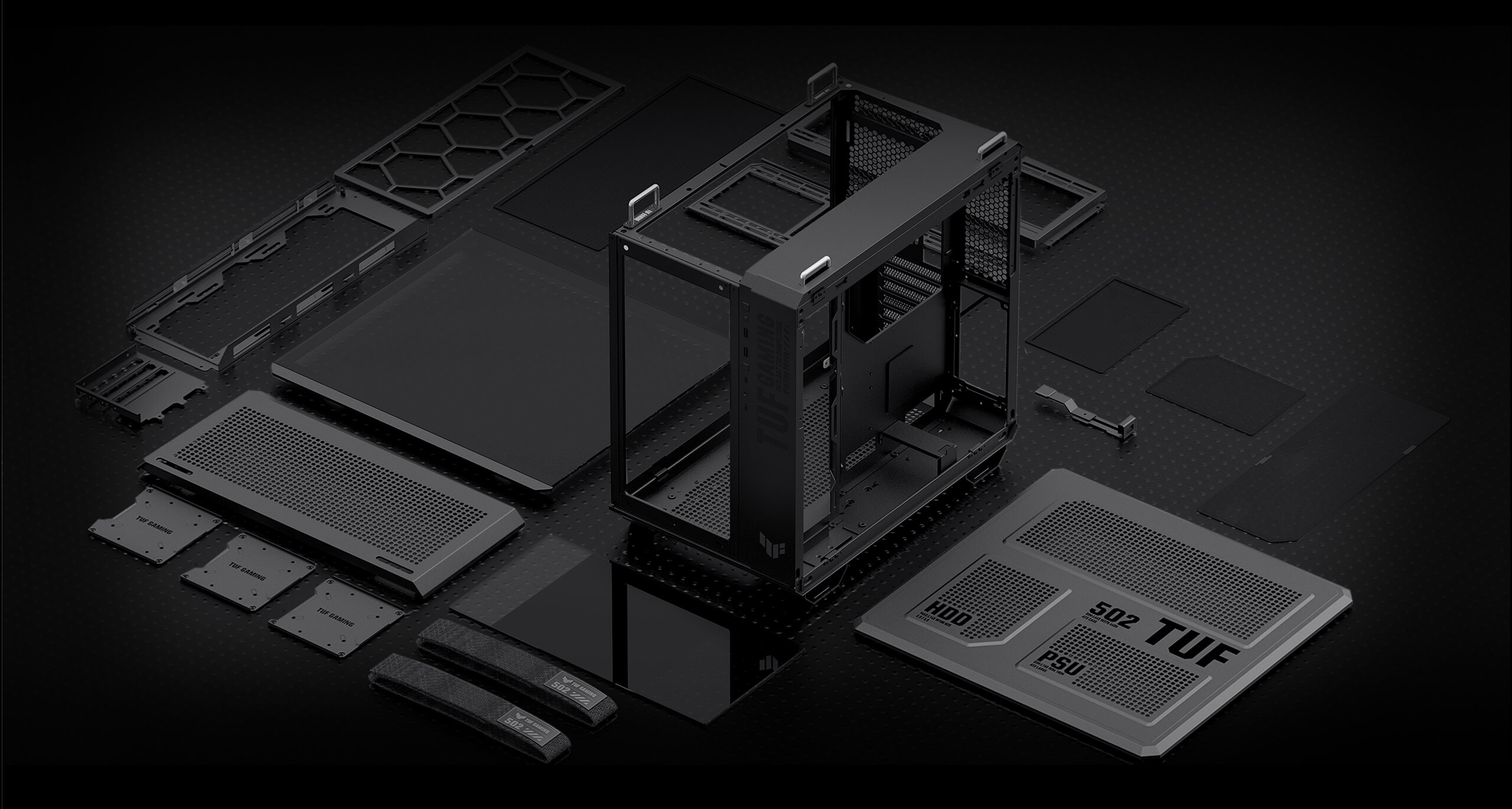 TUF Gaming GT502 modular units