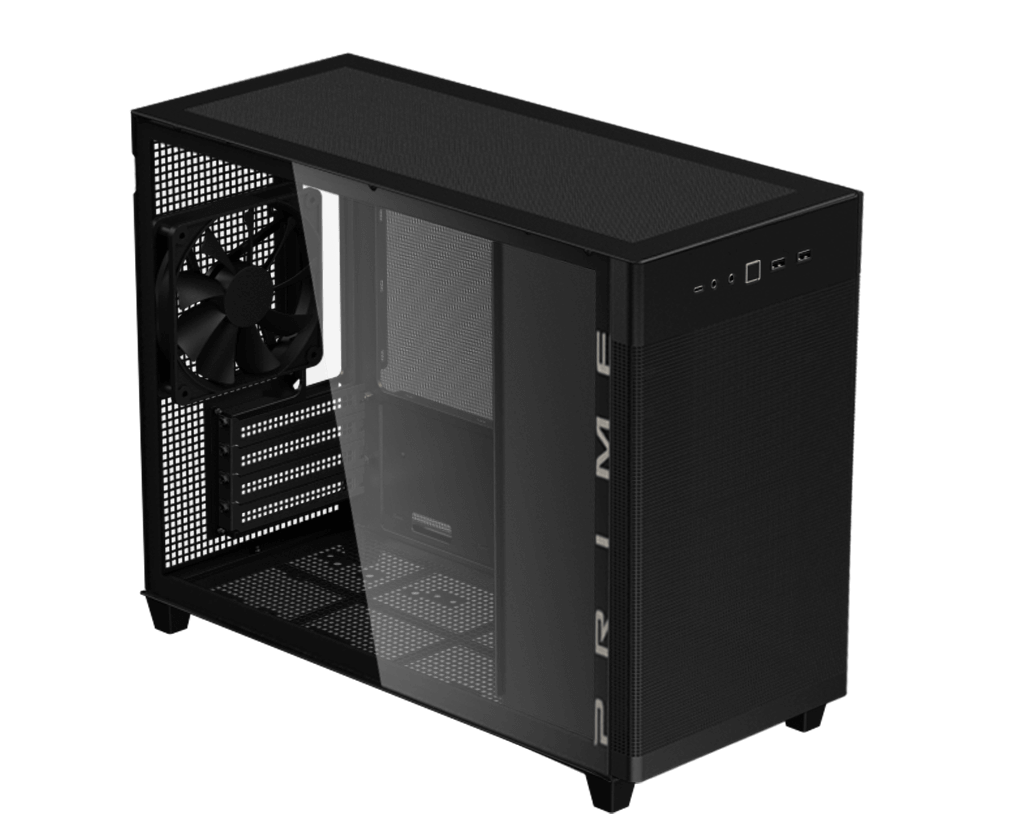 ASUS Prime AP201 TG Version with the side panel closed