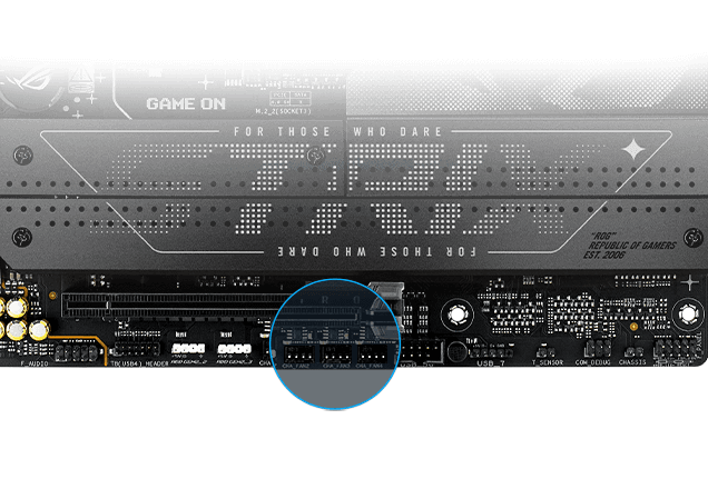 Strix  B860-F chassis fan header locations