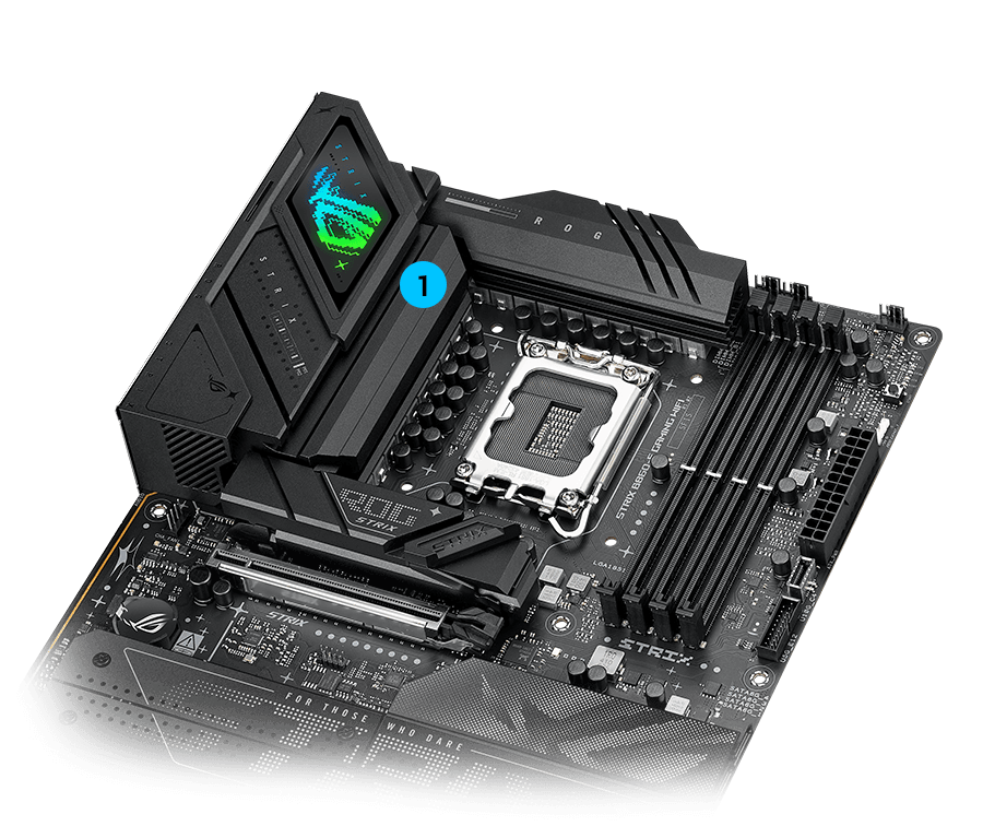 Strix  B860-F VRM cooling design layout