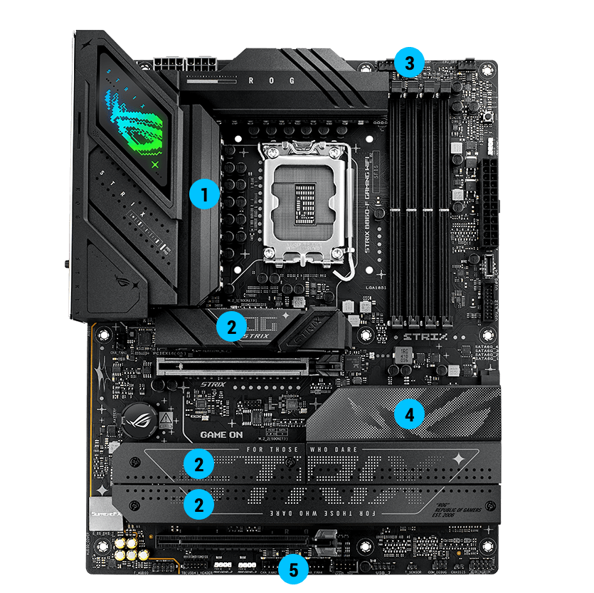 Strix B860-F cooling specifications