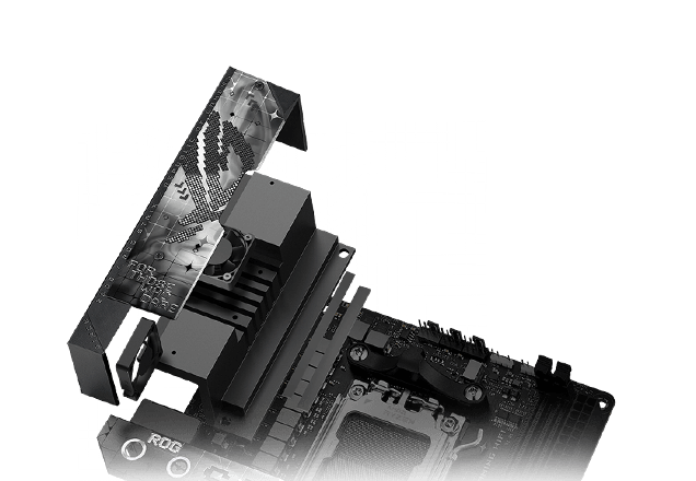 Strix X870-I VRM 散热设计布局