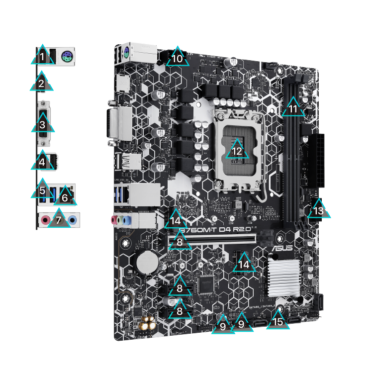 All specs of the B760M-T D4 R2.0 motherboard