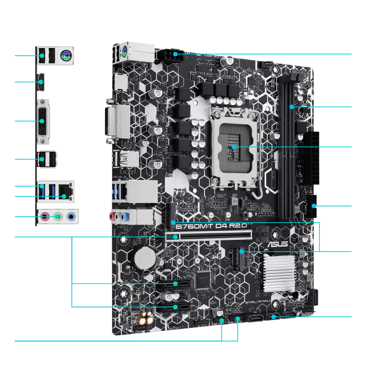 All specs of the B760M-T D4 R2.0 motherboard
