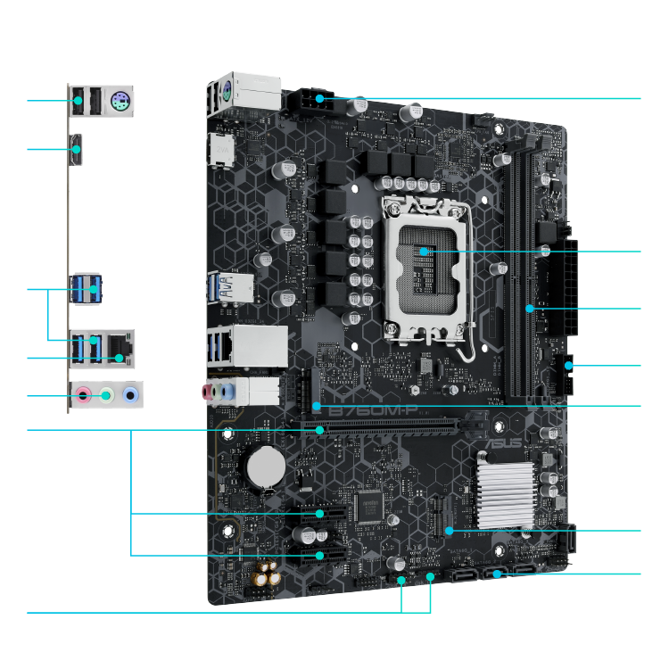 All specs of the B760M-P motherboard