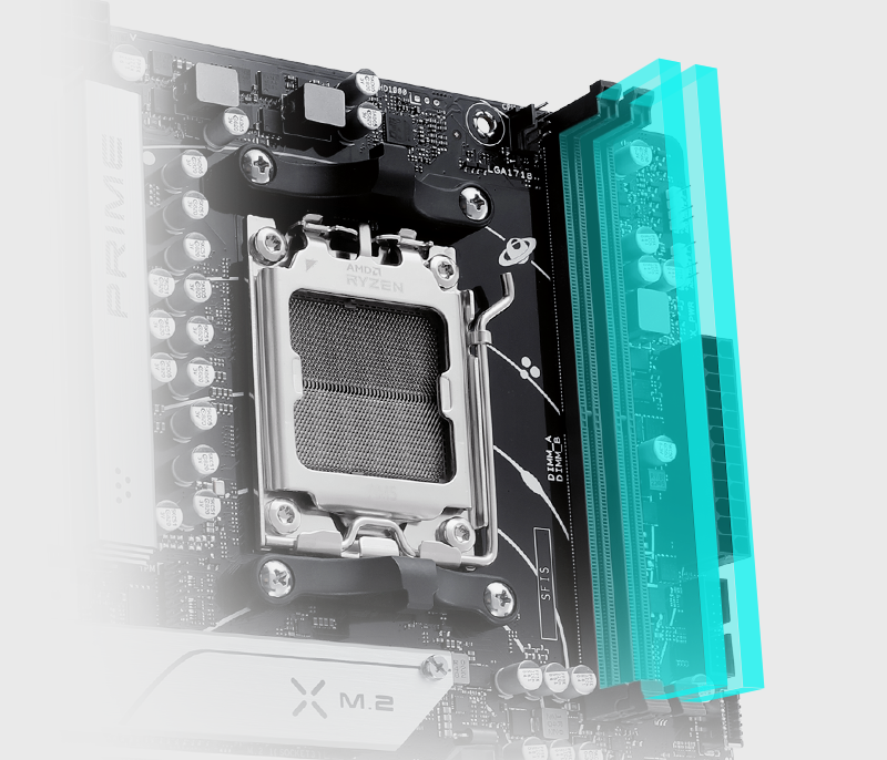 Prime series motherboar supports DDR5. 