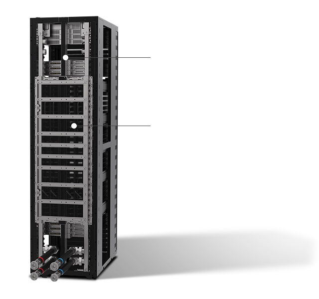 nvidia gb200 nvl72 的背面视图