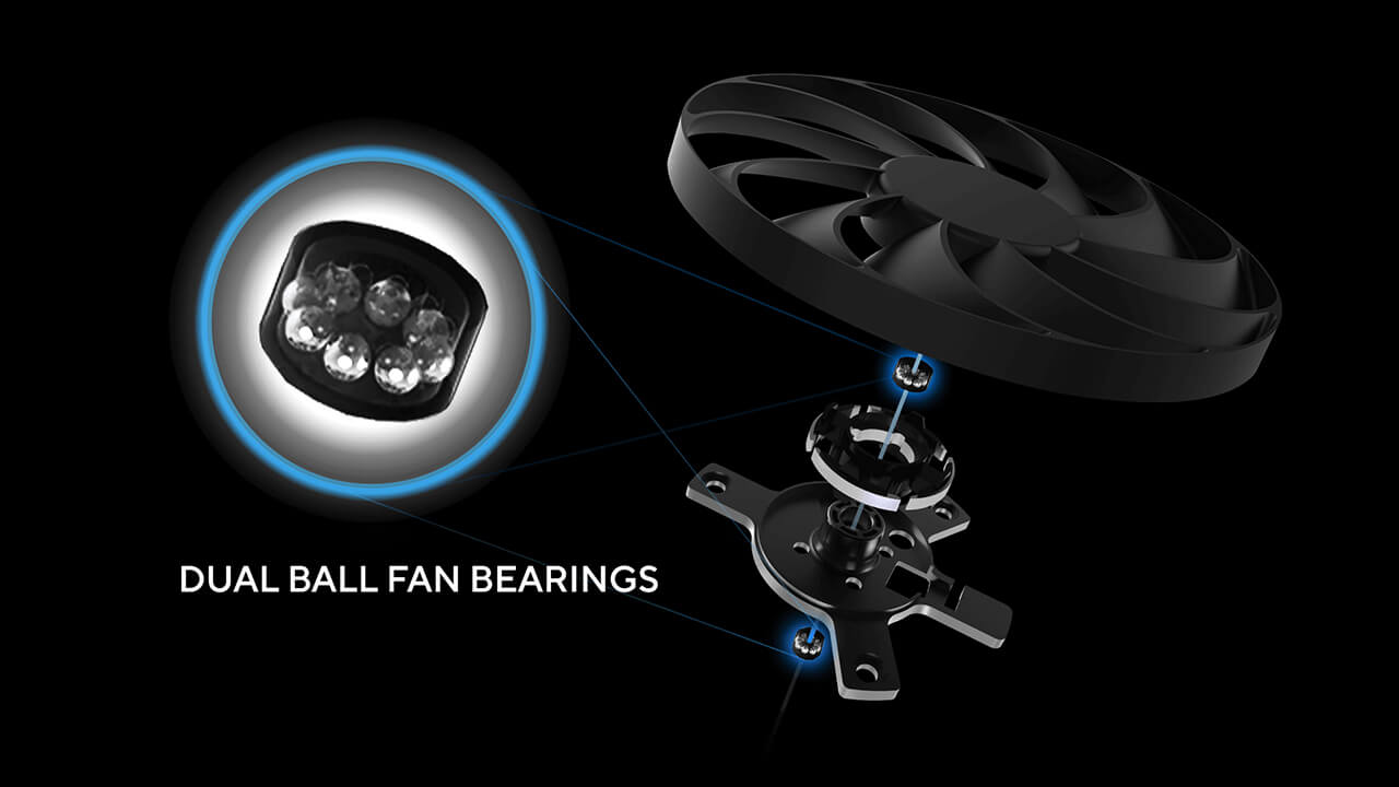 Prime RTX 5060 dual ball fan bearings