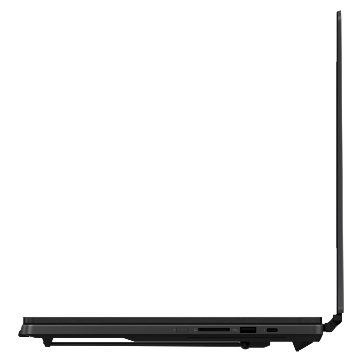 35_ROG Zephyrus DUO 16 (2026) Profile view of the left side of the ROG Zephyrus DUO 16 (2026)