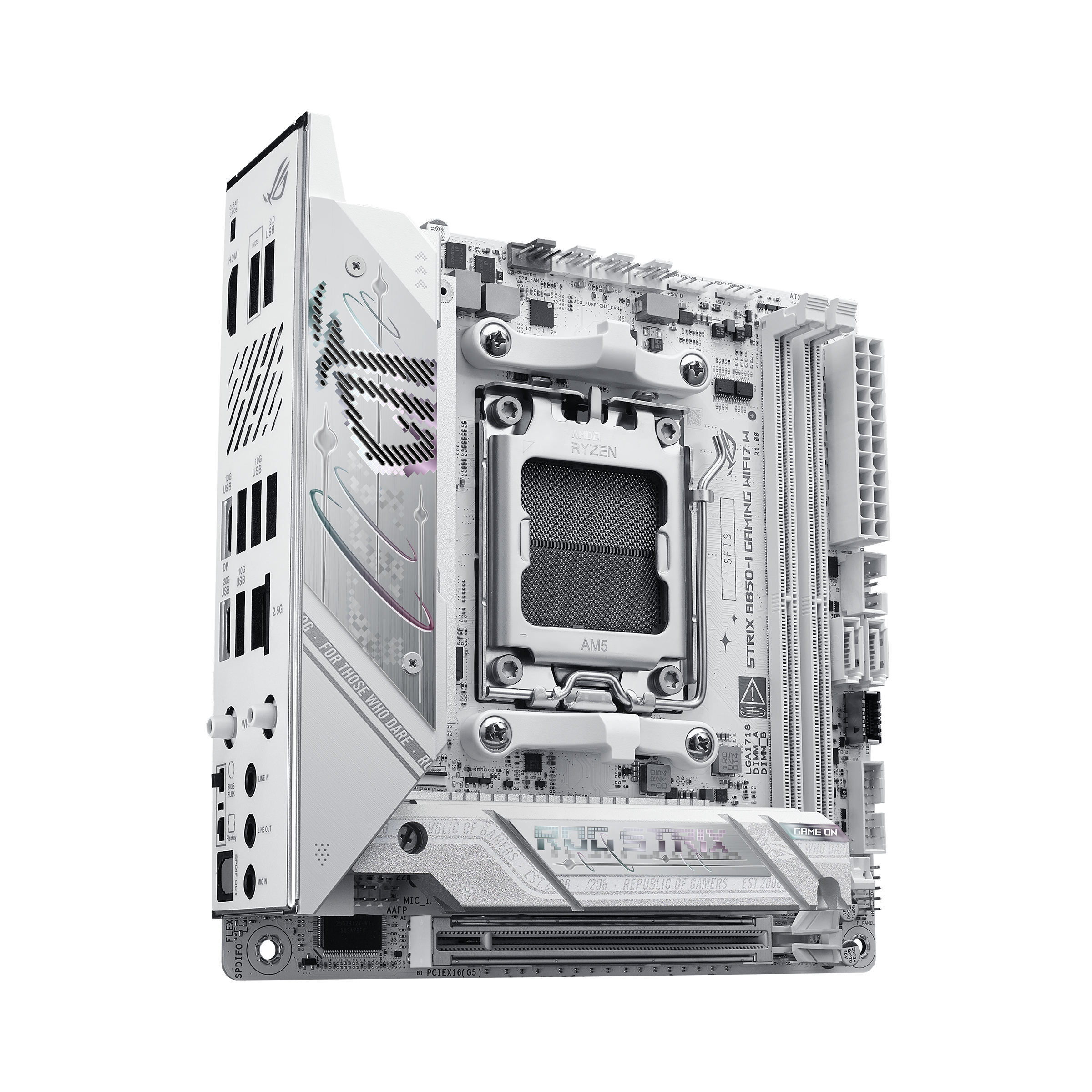 ROG STRIX B850-I GAMING WiFi7 W迷你吹雪| ROG Strix | 电竞主板｜ROG