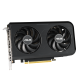 ASUS Dual GeForce RTX 5050 card placed at a 45-degree angle, leaning toward the back-right