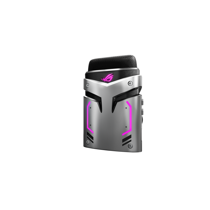 ROG Strix Magnus front view in pink RGB lighting