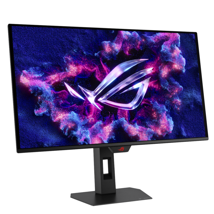 ROG Strix OLED XG27ACDMSR front view to the right tilted 45 degrees