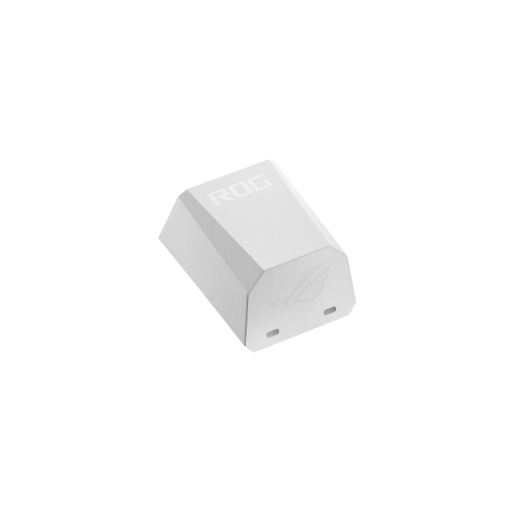 White enhanced ROG SpeedNova 8K Gen II receiver of the Gladius IV Ace from the side