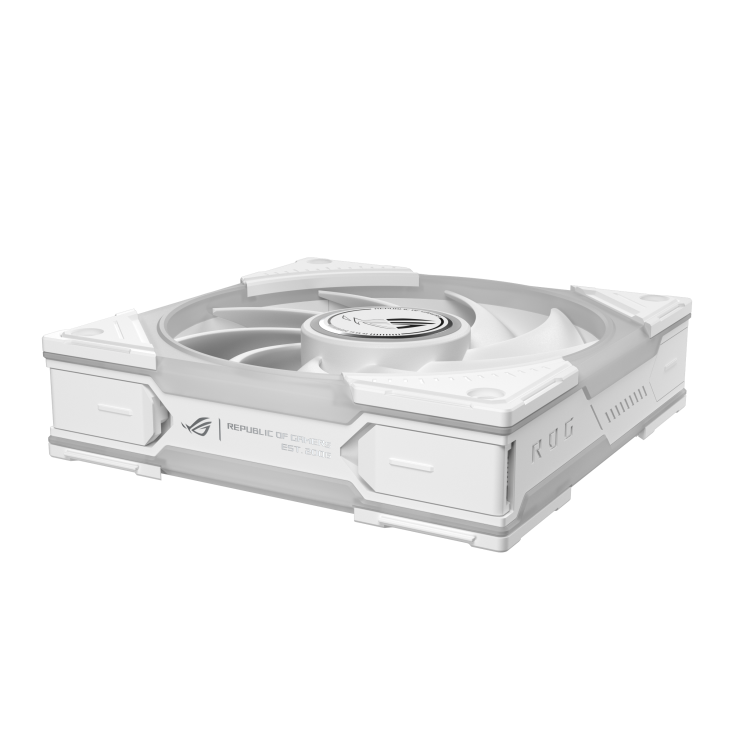 ROG Eurux GR120 ARGB Fan White side angle view