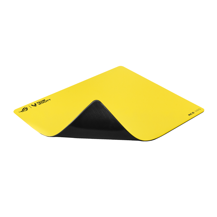 A corner of the Hone Control Ace L Vitality Edition lifted to show its base material