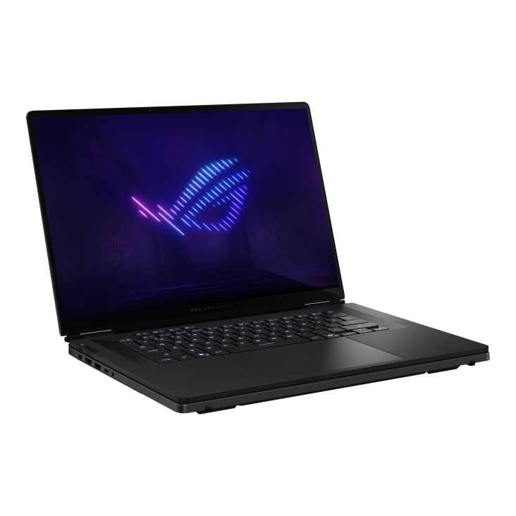 23_Left side of the ROG Zephyrus DUO 16 (2026), with the ROG Fearless Eye logo on screen