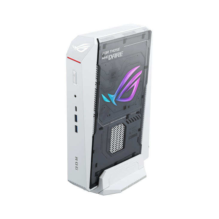 ROG-NUC-16-white,stand-left-top,light-on