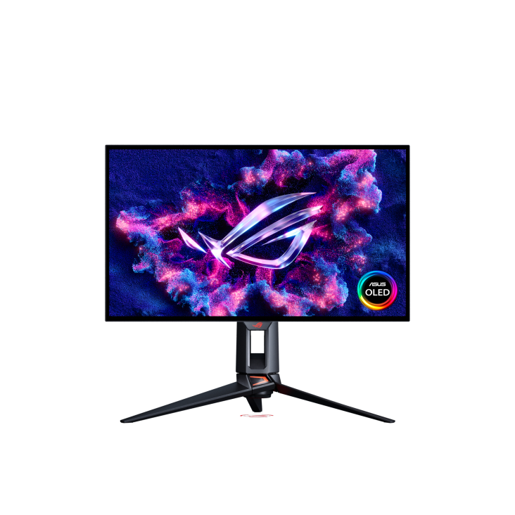 PG27UCWM front view with OLED logo