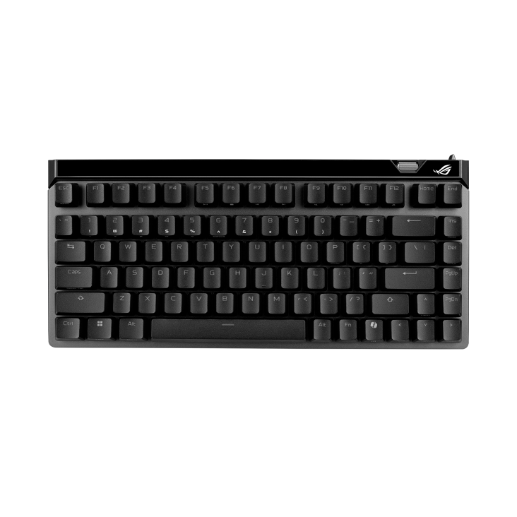 Black ROG Falchion Ace 75 HE front view with RGB lighting off