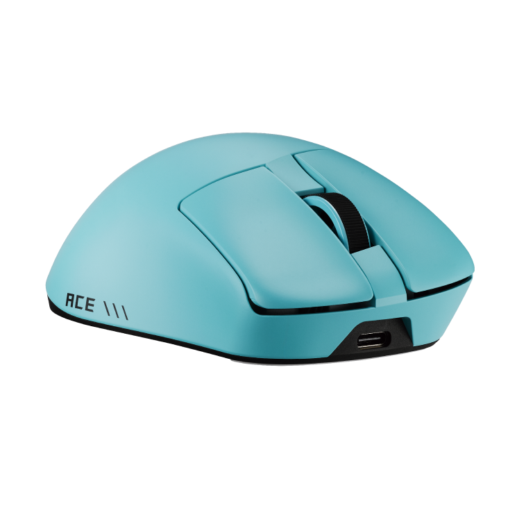 Gladius IV Ace Aqua Blue from an angled frontal view perspective