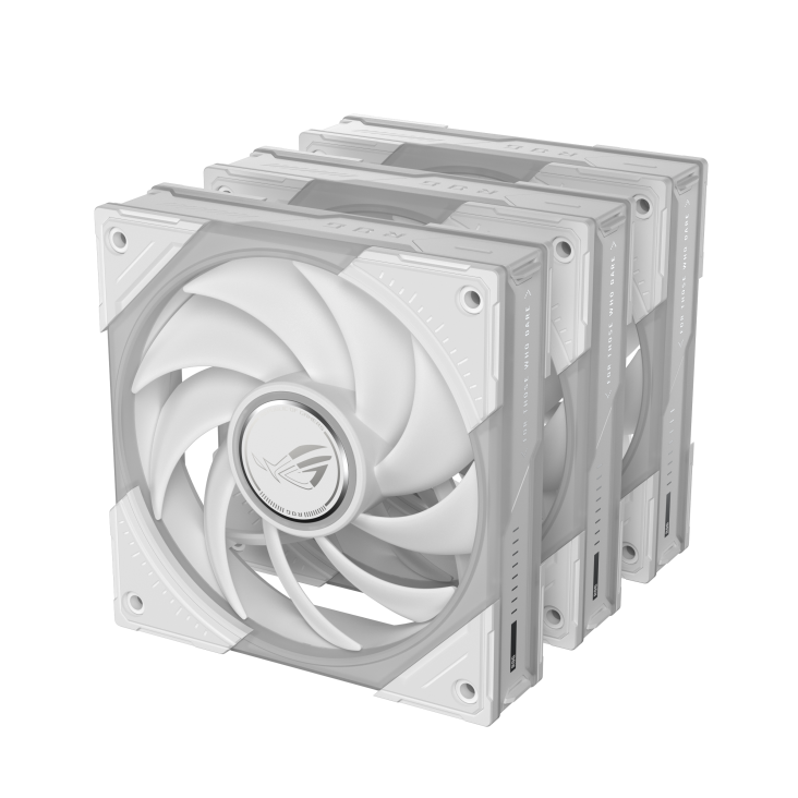 ROG Eurux GR120 ARGB Fan triple pack White top down view